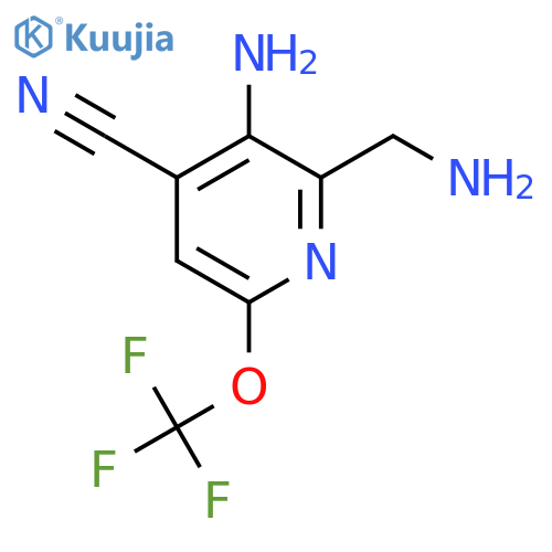 3-Amino-2-(aminomethyl)-4-cyano-6-(trifluoromethoxy)pyridine structure