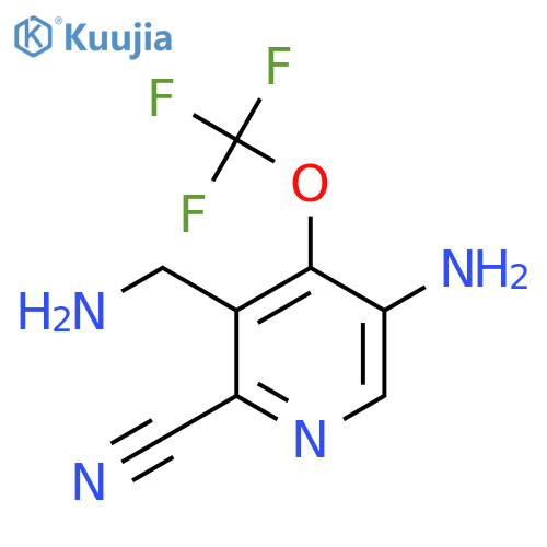 5-Amino-3-(aminomethyl)-2-cyano-4-(trifluoromethoxy)pyridine structure
