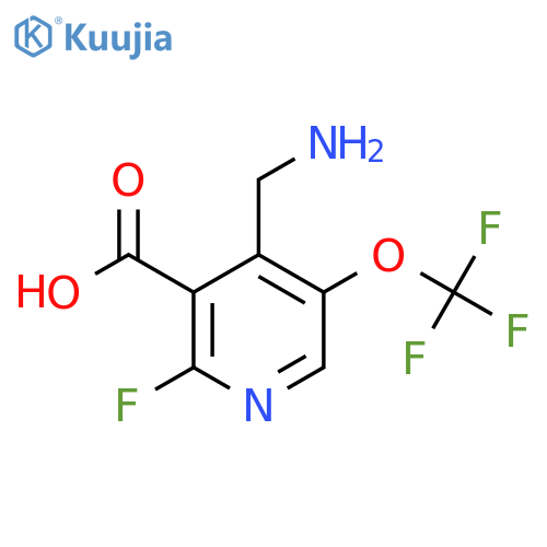 4-(Aminomethyl)-2-fluoro-5-(trifluoromethoxy)pyridine-3-carboxylic acid structure