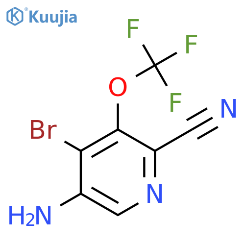 5-Amino-4-bromo-2-cyano-3-(trifluoromethoxy)pyridine structure