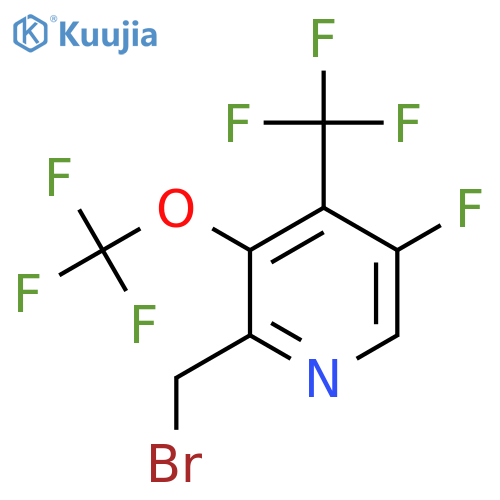 2-(Bromomethyl)-5-fluoro-3-(trifluoromethoxy)-4-(trifluoromethyl)pyridine structure