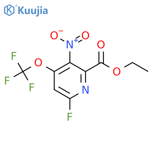 Ethyl 6-fluoro-3-nitro-4-(trifluoromethoxy)pyridine-2-carboxylate structure