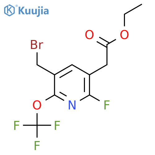 Ethyl 3-(bromomethyl)-6-fluoro-2-(trifluoromethoxy)pyridine-5-acetate structure