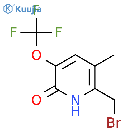 2-(Bromomethyl)-6-hydroxy-3-methyl-5-(trifluoromethoxy)pyridine structure