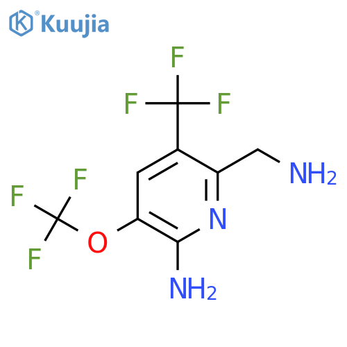 2-Amino-6-(aminomethyl)-3-(trifluoromethoxy)-5-(trifluoromethyl)pyridine structure