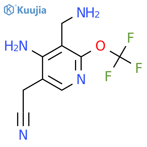 4-Amino-3-(aminomethyl)-2-(trifluoromethoxy)pyridine-5-acetonitrile structure