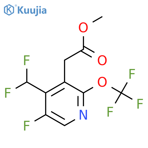 Methyl 4-(difluoromethyl)-5-fluoro-2-(trifluoromethoxy)pyridine-3-acetate structure