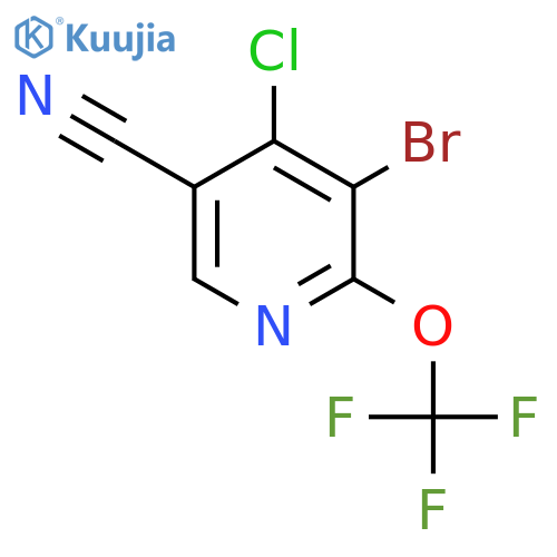 3-Bromo-4-chloro-5-cyano-2-(trifluoromethoxy)pyridine structure
