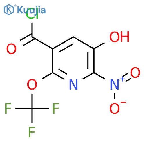 3-Hydroxy-2-nitro-6-(trifluoromethoxy)pyridine-5-carbonyl chloride structure