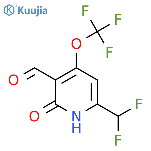 6-(Difluoromethyl)-2-hydroxy-4-(trifluoromethoxy)pyridine-3-carboxaldehyde structure