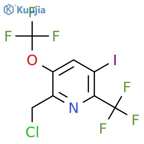 2-(Chloromethyl)-5-iodo-3-(trifluoromethoxy)-6-(trifluoromethyl)pyridine structure