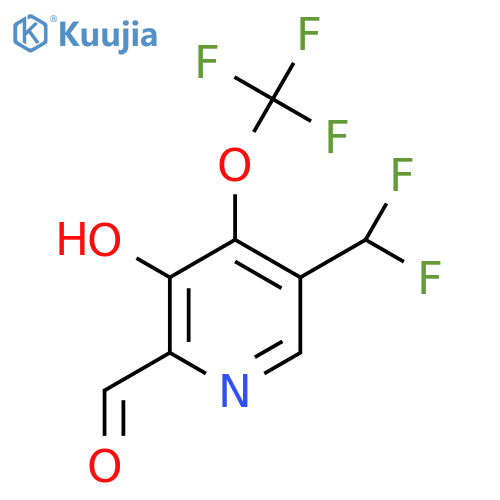 5-(Difluoromethyl)-3-hydroxy-4-(trifluoromethoxy)pyridine-2-carboxaldehyde structure