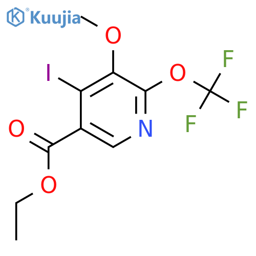 Ethyl 4-iodo-3-methoxy-2-(trifluoromethoxy)pyridine-5-carboxylate structure