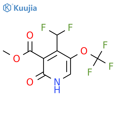 Methyl 4-(difluoromethyl)-2-hydroxy-5-(trifluoromethoxy)pyridine-3-carboxylate structure