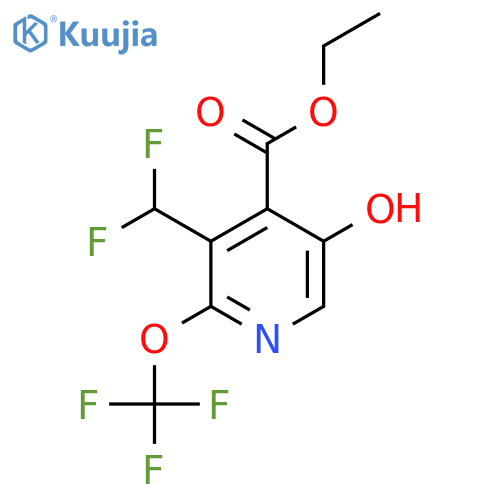 Ethyl 3-(difluoromethyl)-5-hydroxy-2-(trifluoromethoxy)pyridine-4-carboxylate structure