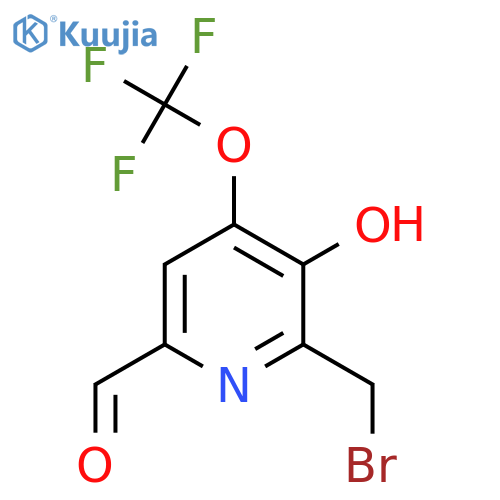 2-(Bromomethyl)-3-hydroxy-4-(trifluoromethoxy)pyridine-6-carboxaldehyde structure