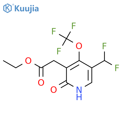 Ethyl 5-(difluoromethyl)-2-hydroxy-4-(trifluoromethoxy)pyridine-3-acetate structure