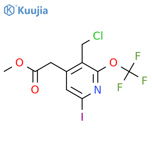 Methyl 3-(chloromethyl)-6-iodo-2-(trifluoromethoxy)pyridine-4-acetate structure