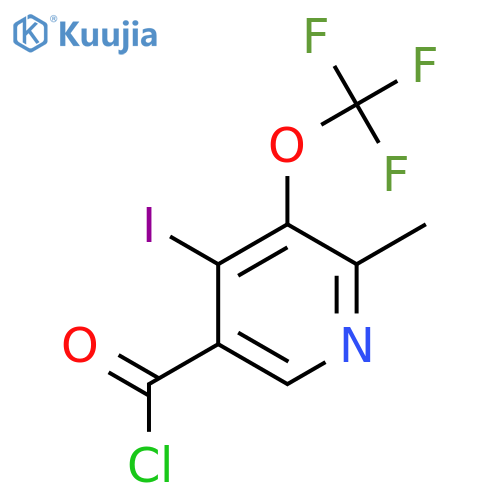 4-Iodo-2-methyl-3-(trifluoromethoxy)pyridine-5-carbonyl chloride structure