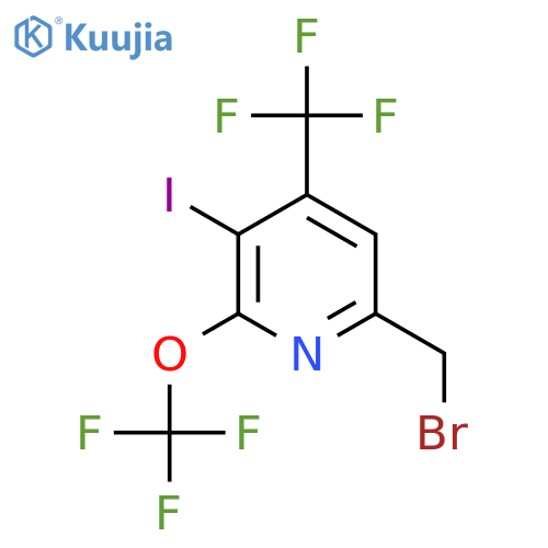 6-(Bromomethyl)-3-iodo-2-(trifluoromethoxy)-4-(trifluoromethyl)pyridine structure
