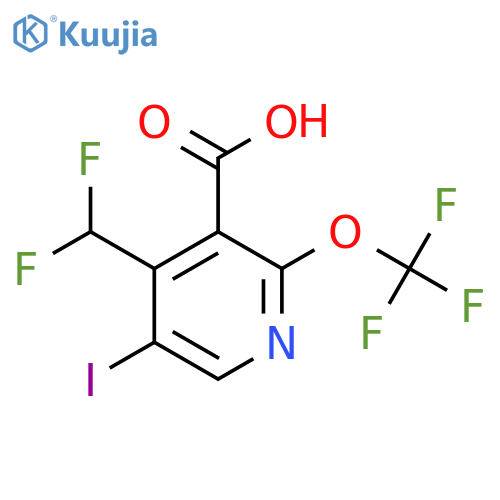 4-(Difluoromethyl)-5-iodo-2-(trifluoromethoxy)pyridine-3-carboxylic acid structure