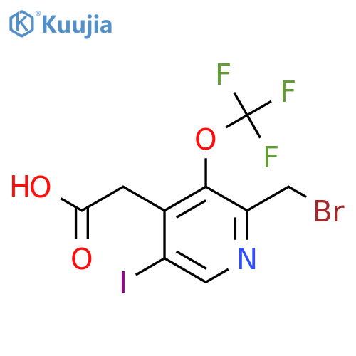 2-(Bromomethyl)-5-iodo-3-(trifluoromethoxy)pyridine-4-acetic acid structure