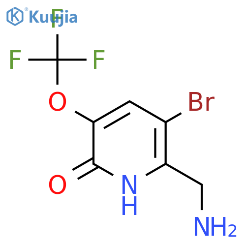 2-(Aminomethyl)-3-bromo-6-hydroxy-5-(trifluoromethoxy)pyridine structure