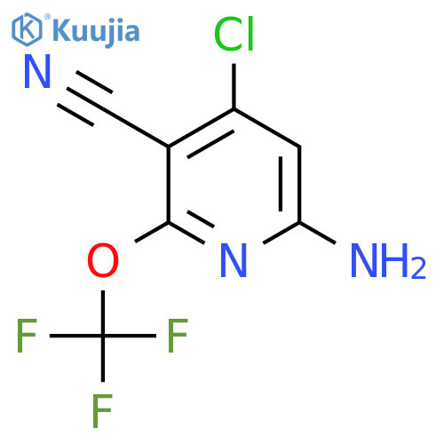 6-Amino-4-chloro-3-cyano-2-(trifluoromethoxy)pyridine structure