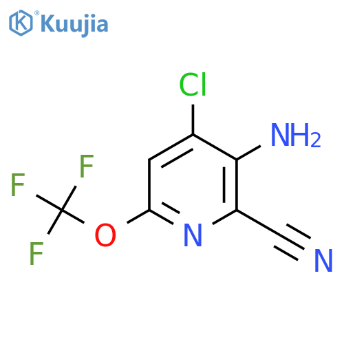 3-Amino-4-chloro-2-cyano-6-(trifluoromethoxy)pyridine structure