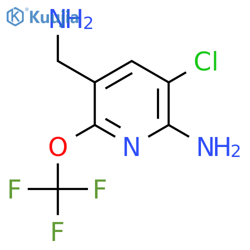2-Amino-5-(aminomethyl)-3-chloro-6-(trifluoromethoxy)pyridine structure