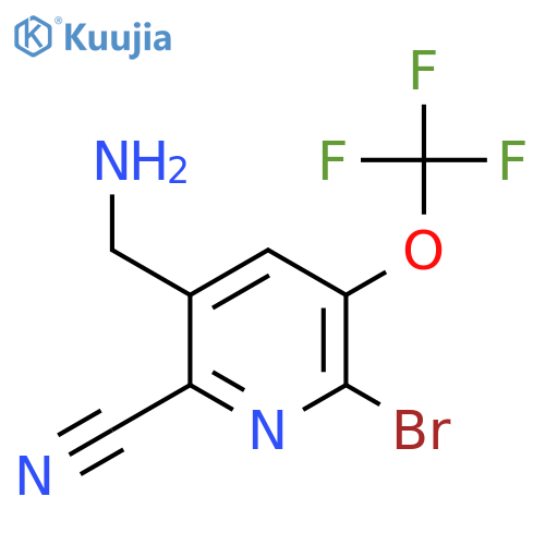 3-(Aminomethyl)-6-bromo-2-cyano-5-(trifluoromethoxy)pyridine structure