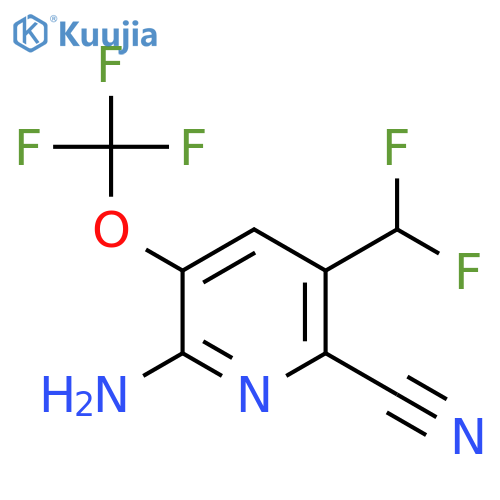 2-Amino-6-cyano-5-(difluoromethyl)-3-(trifluoromethoxy)pyridine structure