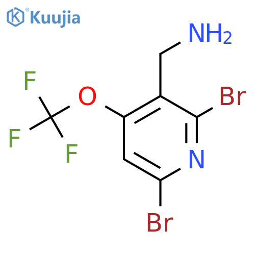 3-(Aminomethyl)-2,6-dibromo-4-(trifluoromethoxy)pyridine structure