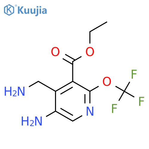 Ethyl 5-amino-4-(aminomethyl)-2-(trifluoromethoxy)pyridine-3-carboxylate structure