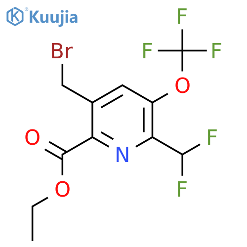 Ethyl 5-(bromomethyl)-2-(difluoromethyl)-3-(trifluoromethoxy)pyridine-6-carboxylate structure