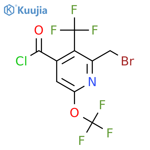 2-(Bromomethyl)-6-(trifluoromethoxy)-3-(trifluoromethyl)pyridine-4-carbonyl chloride structure