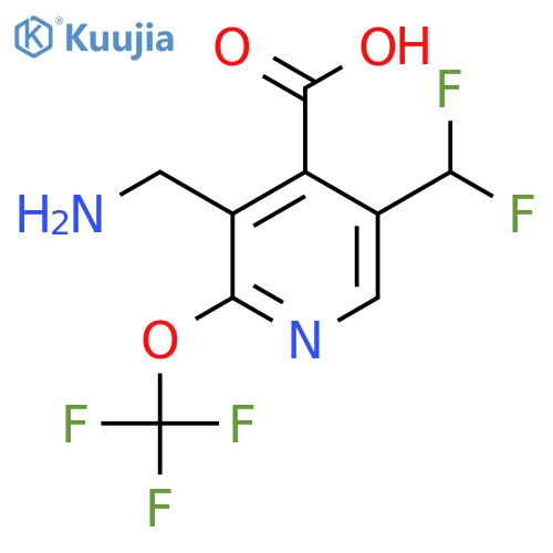 3-(Aminomethyl)-5-(difluoromethyl)-2-(trifluoromethoxy)pyridine-4-carboxylic acid structure