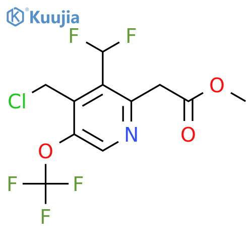 Methyl 4-(chloromethyl)-3-(difluoromethyl)-5-(trifluoromethoxy)pyridine-2-acetate structure