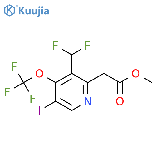 Methyl 3-(difluoromethyl)-5-iodo-4-(trifluoromethoxy)pyridine-2-acetate structure
