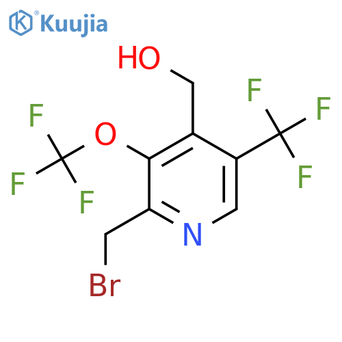 2-(Bromomethyl)-3-(trifluoromethoxy)-5-(trifluoromethyl)pyridine-4-methanol structure
