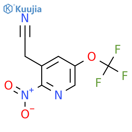 2-Nitro-5-(trifluoromethoxy)pyridine-3-acetonitrile structure