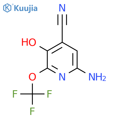 6-Amino-4-cyano-3-hydroxy-2-(trifluoromethoxy)pyridine structure