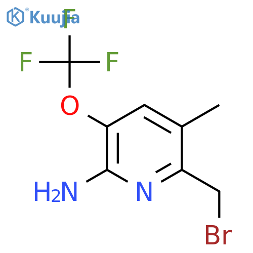 2-Amino-6-(bromomethyl)-5-methyl-3-(trifluoromethoxy)pyridine structure
