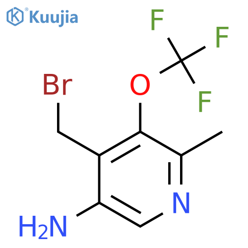 5-Amino-4-(bromomethyl)-2-methyl-3-(trifluoromethoxy)pyridine structure