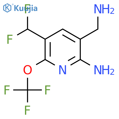2-Amino-3-(aminomethyl)-5-(difluoromethyl)-6-(trifluoromethoxy)pyridine structure