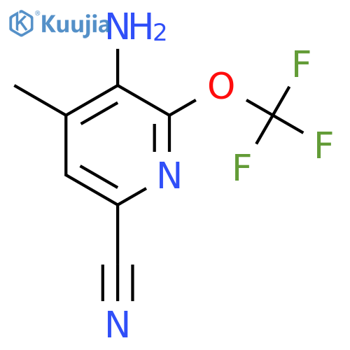 3-Amino-6-cyano-4-methyl-2-(trifluoromethoxy)pyridine structure