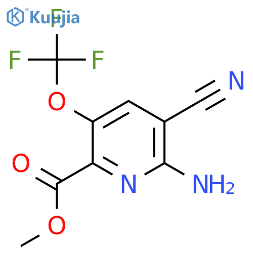 Methyl 2-amino-3-cyano-5-(trifluoromethoxy)pyridine-6-carboxylate structure