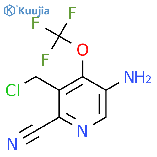 5-Amino-3-(chloromethyl)-2-cyano-4-(trifluoromethoxy)pyridine structure