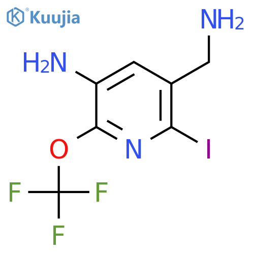 3-Amino-5-(aminomethyl)-6-iodo-2-(trifluoromethoxy)pyridine structure