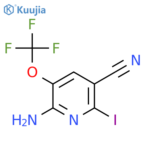 2-Amino-5-cyano-6-iodo-3-(trifluoromethoxy)pyridine structure